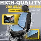 LINGVIDO Car Seat Covers for Front Seats (2 Seats) - Premium Perforated Nappa Leather,Waterproof Shield, Omni-Adapt Fit for S
