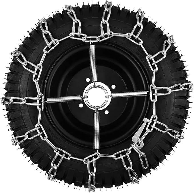 1 Pair Tire Chain Tensioners Snow Chain Tensioners for Lawn Tractor, Garden Tractor Rider, Snow Blower(15x4.8-8,15x6.5-8, 16x