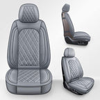 MIROZO Front Car Seat Covers Gray,2PCS Leather Seat Covers Waterproof Automotive Seat Covers Car Seat Protector Universal Veh