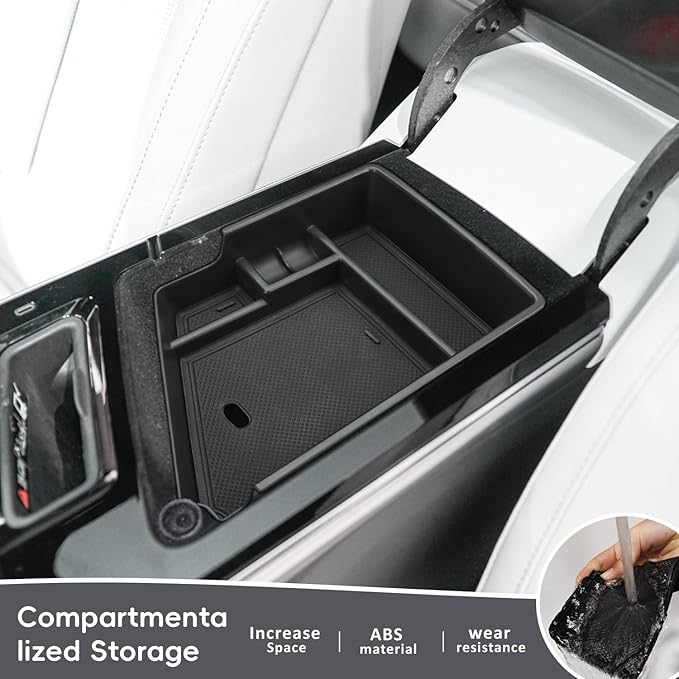MARCHFA Center Console Organizer Tray Compatible for 2023 2024 2025 2026 Cadillac Lyriq Accessories Armrest Storage Box Middle Console Insert Holder