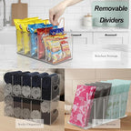 Belt Organizer 2pack,Acrylic Belt Organizer for Closet with Removable Dividers - 5 Compartments & Handles Drawer organization