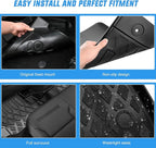 Nilight TPE Floor Mats for Volvo VNL 300 430 630 670 730 780 2004-2018 Volvo VT Models 2006-2010 All Weather Custom Fit Heavy Duty Floor Liners