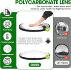 Convex Traffic Mirror - 18'' Outdoor and Indoor Driveway & Security Parabolic Safety Mirrors, Acrylic Convex Mirror for Garage, Retail Stores, Warehouses, Office and High-Traffic Areas