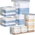 6 Pack Vacuum Storage Bags, Cube Combo (3 Jumbo+3 Medium), Vacuum Seal Bags for Clothing, Bedding, Blanket, Space Saving Clos