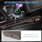 Car Seat Gap Filler 2Pack, Inserts Between Seats Console with Organizer Storage Upgraded Phone Holder Car Side Seat Gap Fillers Cars Front Seats Fill Plug Car Essentials for Vehicle SUV Truck (Brown)
