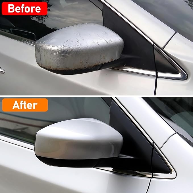 Moonlinks Compatible with Nissan Sentra 2013 2014 2015 2016 2017 2018 2019 Side Mirror Cover Replacement,Silver Left Driver & Right Passenger Side Door Rearview Side Mirror Cap Without Turn Signal