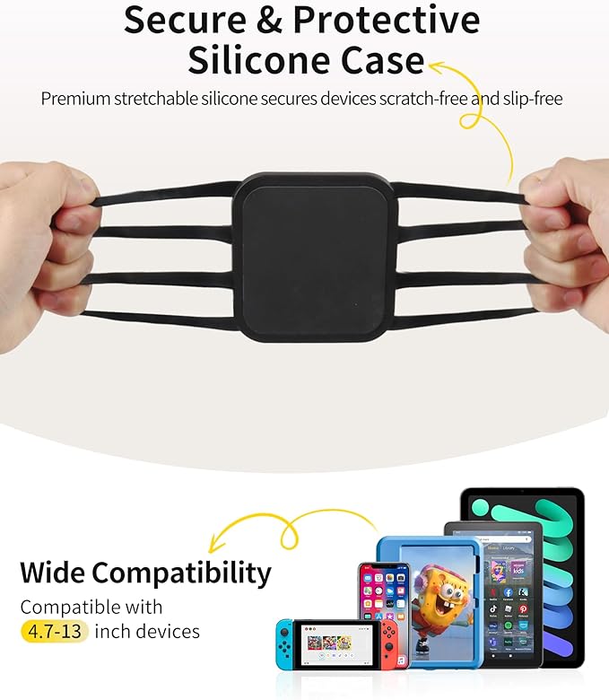 FANGOR Tablet Holder for Car - [3 in 1 Adjustable Extension Arm] Upgraded iPad Holder for car Backseat with Holding Net, Road Trip Essentials for Kids, for 4.7-13" iPad Pro, Air, Mini, Fire HD, Phone
