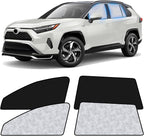 ZATOOTO Car Window Shades for Toyota RAV4 2019-2024, 4 Pcs Magnetic Car Window Covers, 100% UV Protection Foldable Privacy Curtains Side Window Sun Shade for Baby Breastfeeding Sleeping Camping