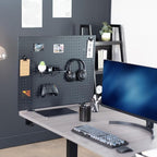 VIVO Steel Clamp-on Desk Pegboard, 30 x 24 inch Privacy Panel, Magnetic Peg Board, Office Accessory Organizer, Above or Below
