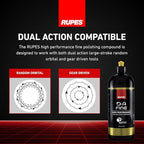 RUPES 9.DAFINE Pack of 12 1000 ml Yellow D-A Fine High Performance Polishing Compounds for Car Detailing & Removing Scratches | Micro-Abrasive Technology | Reduces Oxidation | Removes Fine Defects