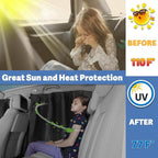 XCBYT Car Window Shades - 2 Pack Side Window Sun Shade Privacy Curtains Upgrade Anti-Fallout Hook 99% Light Block Keeps Cooler Car Blackout Covers for Baby Sleeping Camping Travel Nap