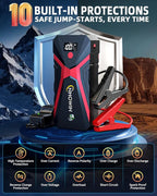 Battery Jumper Starter Portable, 4000A 4 in 1 Function Jump Starter Up to 7.5L Gas & 5.0L Diesel Engines 12V Jump Box