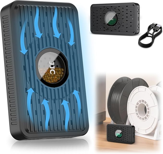 Rechargeable Desiccant Dehumidifier for Storage with USB-C Cable,Reusable Portable Moisture Absorber Dryer Silica Gel Beads