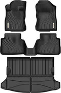 YITAMOTOR Floor Mats & Cargo Mat Compatible with 2024 2025 2026 Subaru Crosstrek & Impreza, All Weather Protection TPE Waterproof Non-Slip Car Floor Liners 1st & 2nd Row Set Accessories Black