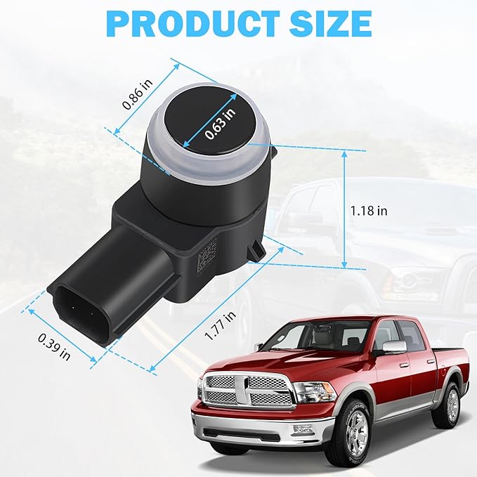 4 PCS PDC Parking Assist Sensor - Compatible with Dodge Journey, Durango, Ram 1500 2500 3500, Jeep Commander, Liberty, Grand 