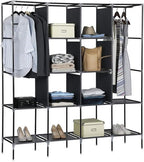 71" Portable Closet Storage Organizer Wardrobe Clothes Rack,Covered Garment Rack,Steel Tube Clothes Storage Organizer,Freesta