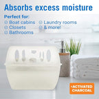Refillable Moisture Absorber Bucket with Dehumidifier Refill Pack Moisture Absorbers for Closet Storage, Controls Water,