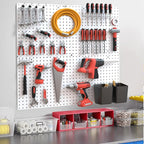 FZK Peg Board,Pegboard 32''*32'', White Pegboard 4pcs and 33 Accessories, Pegboard Wall Organizer, Peg Boards, Peg Boards for