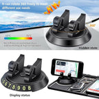 MMAK Anti-Slip Car Dashboard Mat with Phone Holder & Aromatherapy - Universal Non Slip Sticky Rubber Pad with 2 Aroma Sticks 