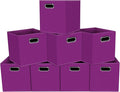 Fabric storage bins Cubes, Fabric Cube Organizer with Handle, Foldable Cube Bins for Cloth or Accessary Storage, 11x11x11, Se