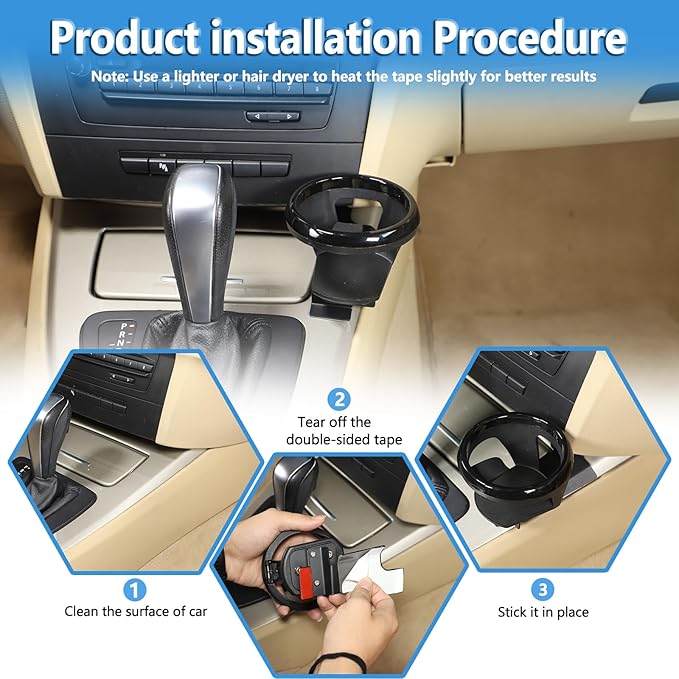 Center Console Water Cup Holder Compatible with BMW 3 Series 2005-2012 E90 E91 E92 E93 325i 320i 318i,Passenger Front Seat Ce