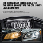 QuiforHeadlight Cleaner, Automotive Headlamp Restoration Fluid Kit, HeadlightRestoration Kit, Improve Nighttime Visibility Fo