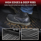 LASFIT 3D Custom Fit Floor Mats for Toyota Corolla 2020–2026 Sedan, All-Weather, Reinforced TPE,Anti-Slip Car Floor Mats 1st & 2nd Row, 3pcs, Black