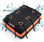 Roof Bag, Waterproof Soft Car Top Carrier Without Rack, 21 Cubic Feet Cargo Carrier for Top of All Vehicles with/Without Rack, Includes Anti-Slip Mat, 6 Door Hooks, Luggage Lock, Storage Bag