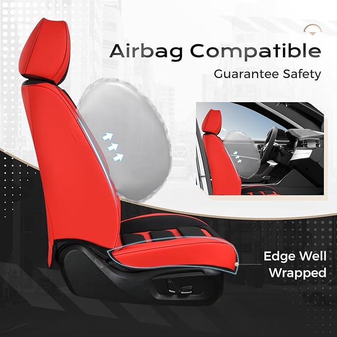 Coverado Car Seat Covers, Front Covers for Cars, Car Seat Cover Front Seats, Automotive Seat Cover, Waterproof, Leather Car S