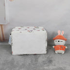 LANGYASHAN Rectangular Storage Bin Collapse Canvas Fabric Cartoon Storage Basket with Handles for Organizing Home Kitchen Boy