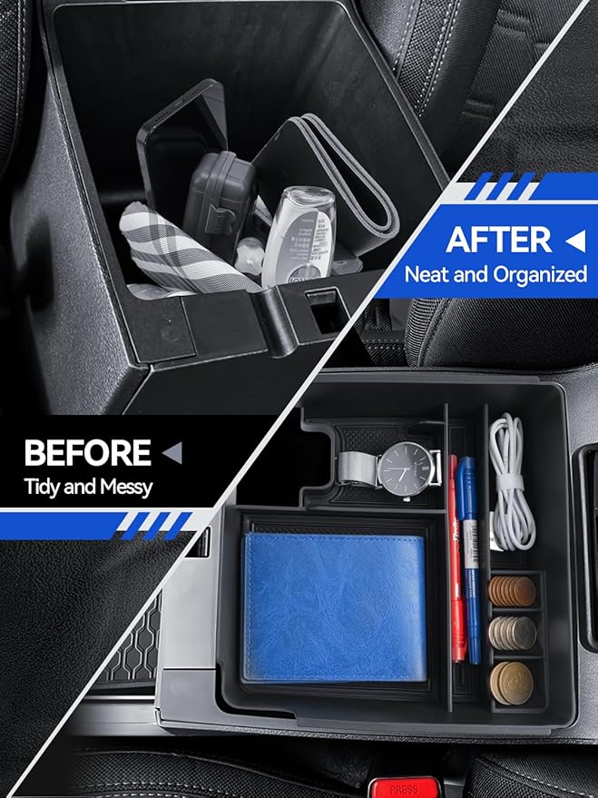 for Frontier Center Console Organizer 2022 2023 2024 2025 Frontier Accessories Armrest Tray Middle Storage Box Insert Container Durable ABS Plastic