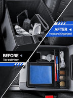 for Frontier Center Console Organizer 2022 2023 2024 2025 Frontier Accessories Armrest Tray Middle Storage Box Insert Container Durable ABS Plastic