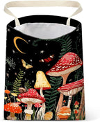 Car Trash Bag Hanging No Snap Small Garbage Bag for Car Back Seat Cute Printed One-handed Strap Trash Bags Car Accessories-Mushroom Car Trash Bags