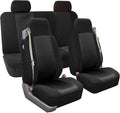 FH Group Car Seat Cover Rear Set Striking Striped Car Seat Covers with Rear Split Bench, Universal Fit Interior Accessories f