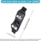 Car Sunglasses Holder Eyeglass Clip with Sun Visor Storage for Cards Magnetic Eyewear Clamp Car Decor