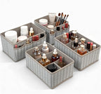VERONLY Cosmetic Storage Bins Makeup Organizer, Adjustable Multifunction Storage Box Desk Drawer Divider for Makeup Brushes, 