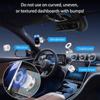 Vacuum Magnetic Car Phone Holder for Magsafe, Hands-Free 360° Adjustable Suction Cup Phone Mount for Car/Gym/Mirror/Smooth Surface, Compatible with iPhone & Android (White)
