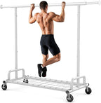 HOKEEPER Clothes Rack Collapsible Clothing Garment Rack Capacity 525LBS Clothing Racks on Wheels Heavy Duty Rolling Clothes R