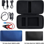 khanka Hard Travel Case Replacement for Halo Bolt 58830/57720 / Air 58830 / ACDC Max 55500 mWh Portable Emergency Power Kit, Portable Phone Laptop Charger, Case Only (Black)