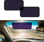 XCBYT Square Car Window Shades for Windshield & Side Windows, 2-Pack Static Cling Glare Blocker, Removable Tint, Long Size for Wider Coverage, Semi-Transparent with Strong Hold (15.75" x 7.09")