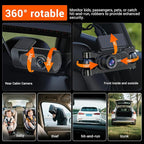 4K 360° Dash Cam for Cars, 4 Channel Front Rear Inside with 128GB Card, Super Night Vision, Fastest 5.8GHz WiFi GPS, Voice Co