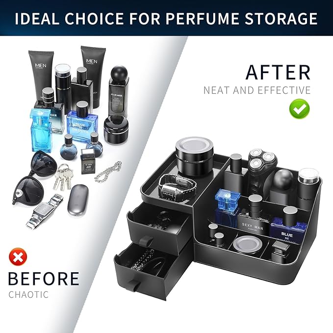 Cologne Organizer for Men,Dresser Organizer, Mens Organizers,Perfume Organizers, Cologne Stand, Organizador de Perfumes,Shelf