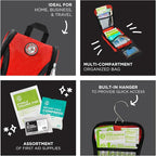 Be Smart Get Prepared 330 Piece First Aid Kit, All-Purpose: Clean, Treat, Protect Minor Cuts, Scrapes, Home, Office, Car, Sch