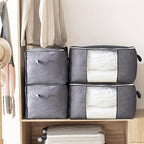6 Pack Under Bed Storage Containers + 6 Pack Clothes Storage Bags