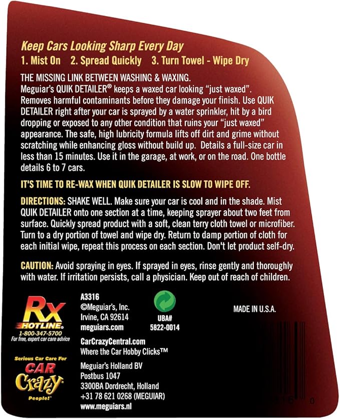 Meguiar's G10240 Smooth Surface XL Clay Kit - Includes 240 Grams of Clay Bars, Quik Detailer Spray Bottle and Microfiber Towe