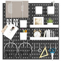 Peg Board Combination Kit, 4 Pegboards with 20 Accessories, Pegboard Wall Organizer for Office, Nursery & Home Storage, Key H