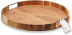 Twine Lazy Susan 20 inch Wooden Serving Board, Countertop Lazy Susan for Kitchen Decor, Turntables for Kitchen Countertop Dec
