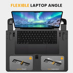 2-in-1 Extendable Steering Wheel Tray with Drawer Anti Slip Protective Adhesive - Adjustable Steering Wheel Desk for Laptop, Eating, Work and Writing - Fits Most Large SUVs,Trucks & Vans