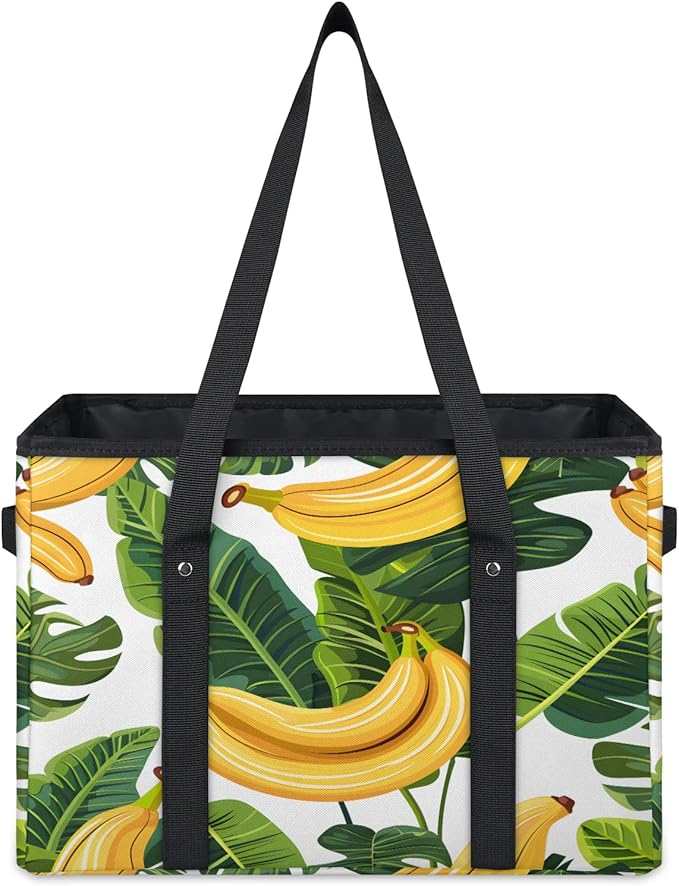 Reusable Grocery Bag, Foldable Large Shopping Tote Bag for Groceries Kitchen Picnic Car Trunk