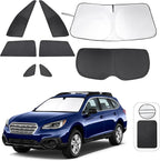 TINGLU Window Shades for Subaru Outback Wagon 2015-2019 8PCS Accessories Car Side Full Windows Cover Camping Rear Triangular Windshield Sun Shade Sun UV Rays Privacy Protection